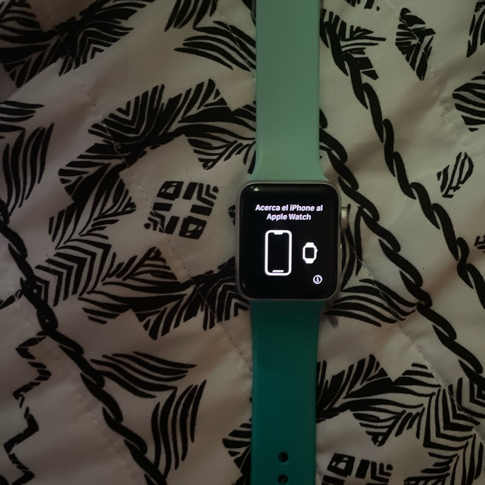 Apple Watch Series 3 with Green Band
